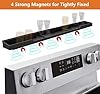 AWOKE Stove Top Shelf 30 Inch - Silicone Material Magnetic Shelf for Stove - 3 Functional Partitions Kitchen Spice Rack Organizer-Black,Kitchen Gadgets Storage Organization #3