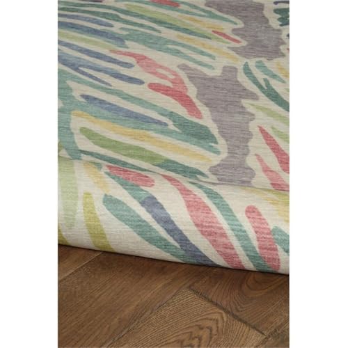 Tapete Lana Indoor Outdoor 7'x9' Gris y Verde miniatura 6