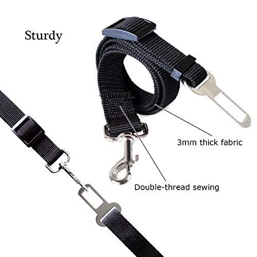 MAIN Adjustable Dog Car Safety Seat Belt - Harness Dog Seatbelt Safety Lead - Cat & Pets (BLACK) - Image 8