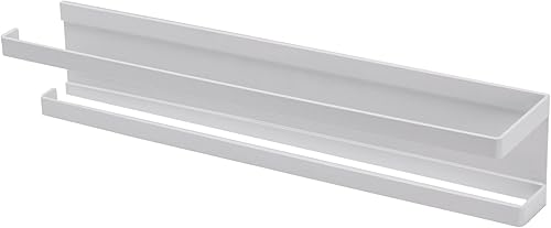 Household Essentials Toallero de papel magnético de metal, color blanco