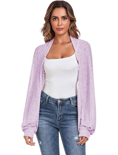 Image of ZAFUL Women's Sheer Shrug Y2K Long Sleeve Cardigans 2026 Irregular Tie Front Bolera