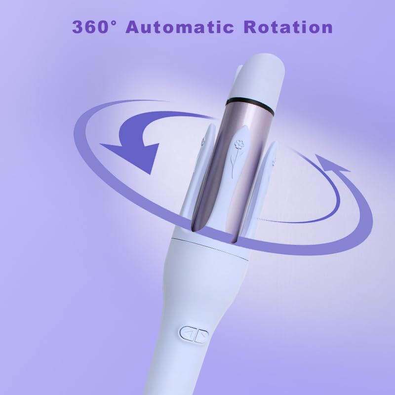 Image of SEMINO Automatic Hair Curler for Women Anti-Tangle Rotating Curling Wand for All Hair Styling Professional Salon Curls Fast & Easy Curling Tangle Free, Ceramic Technology for Smooth Professional Hair Styler