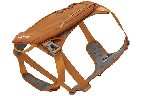 Kurgo Cascade - Arnés para Perros, Mochila de Senderismo para Perros, Arnés para Mascotas con Mochila para Acampar con un Perro - Naranja, L