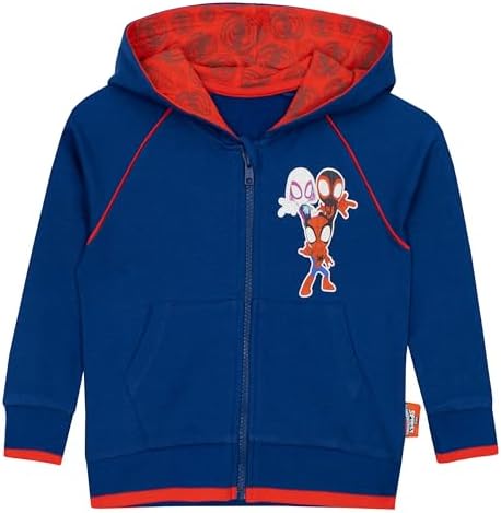 Marvel Spidey And His Amazing Friends Hoodie | Spiderman Zip Up Hoodie | Spiderman Sweater | Ages 3T to 12 | Blue | 5