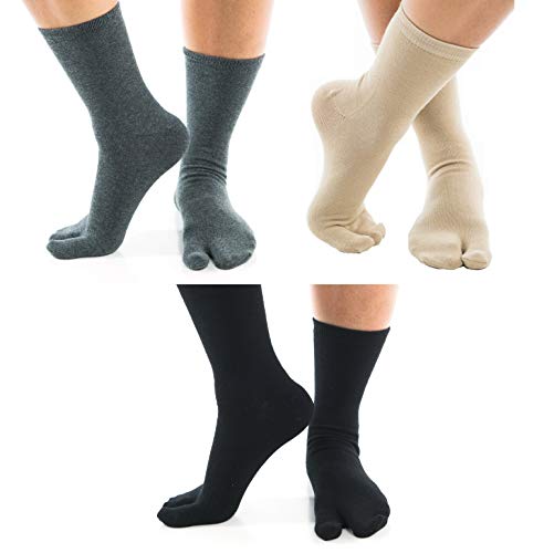 3 pairs V-Toe Flip-Flop big toe tabi socks men or women