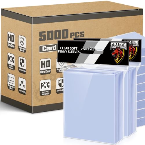 Card Sleeves Top Loaders for Trading Cards, Penny Soft Sleeves, 5000ct