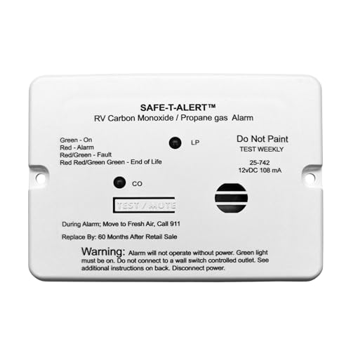 Safe T Alert - Mini Dual LP-CO Alarm - Flush Mount White - 25-742-WT