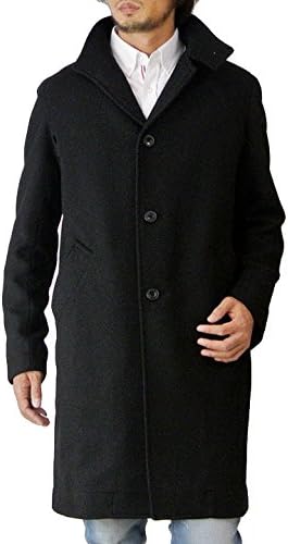 Amazon Nj 5015 L Black B01 ヌーディージーンズ Nudie Jeans Guthrie ウールコート メンズ アウター メルトン チェスターコート シングル 黒 正規品 ブランド コート ジャケット 通販