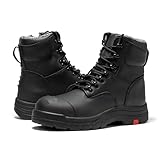 BOTAS PRO Composite Toe Side Zip Work Boots for Men, 7'' Black Lightweight Comp Toe Cap YKK Zipper Non-slip Rubber ASTM F2413-18 EH Safety Boot, Comfortable Lace Up Ankle Support Boots(CP232Z-12)