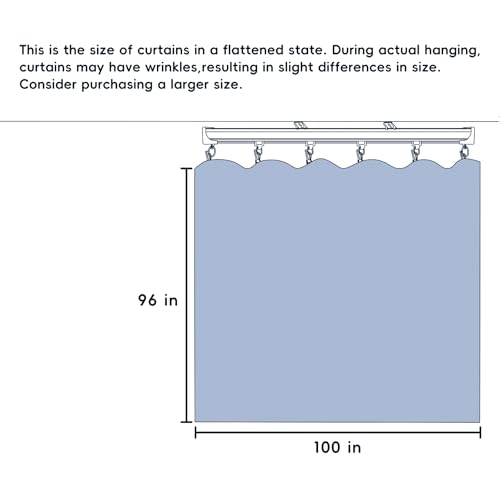 image for cbsroro Room Divider Ceiling Mounted Curtains Track Sets Extra Wide Bl