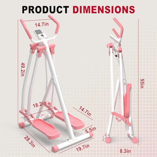 Image of HOTWAVE Space Walker Exercise Machine - Air Walker Elliptical Trainer for Home Use, with Foldable Design for an Aerobic Stepper and Cross Trainer Glider Exercise Machine for Men and Women