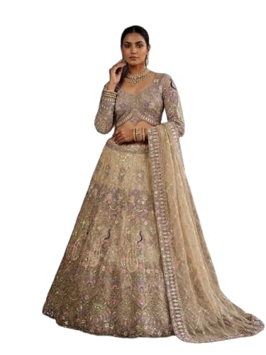 Image of Lehenga choli For Womens and Girls Soft Butterfly Net Lehenga Choli with Coding Sequins Work Dupatta | Semi Stitched Designer Ethnic Set