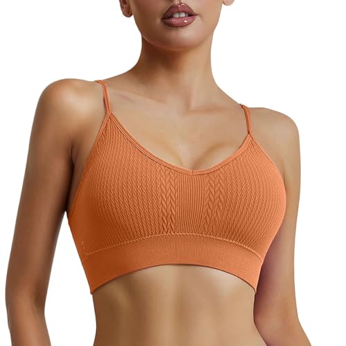 Bras For Women Multipack-Gym Bra Seamless Dip Dye Bra (Gold, L) - Image 3