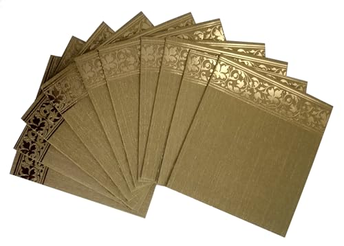 Enveloppe papier de fête Lot de 10 pochettes cadeaux de vœux Shagun Purpledip 7,6x7,6 cm