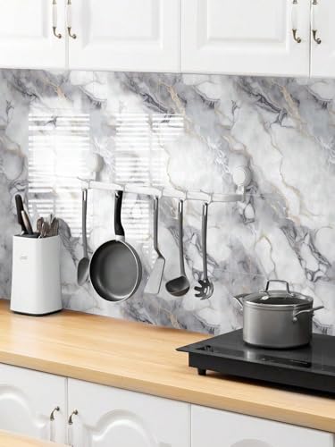 Image of WALLVEAR PE Foam Marble Wall Panel Sheet Pack of 16 | Self Adhesive DIY | 3mm Thickness | 4 Sq.Ft Coverage | Water Resistant | Scratch Resistant | Peel Stick Installation | Interior Renovation