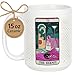 LookHUMAN Hermit Tarot Card White 15 Ounce Ceramic Coffee Mug