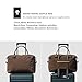 ESVAN Travel Tote Duffel Gym Bag,Weekender Overnight Carry-on Tote Crossbody Bag with Wet Pocket and Trolley Sleeve Upgraded (A Brown)