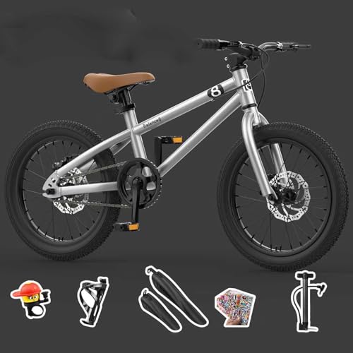 Bicicleta de Montaña de 24 Pulgadas con Freno de Disco Doble, Bicicleta de Pedales para Niños Grandes y Medianos 22 Inches