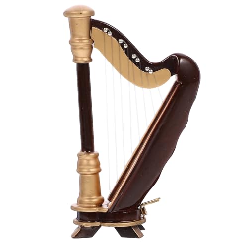 Harpe miniature en bois noble de 9 cm, cadeau poétique pour musicien