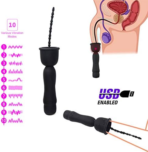 Vibrador para pene de silicona sólida, dilatador, vibrador de ...