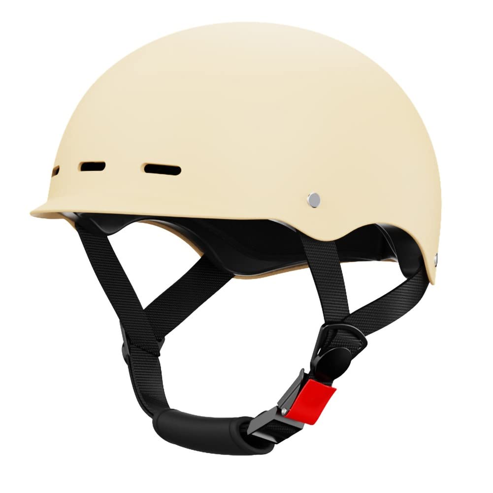 Casque de scooter léger et vintage avec oreilles de chat ajustables