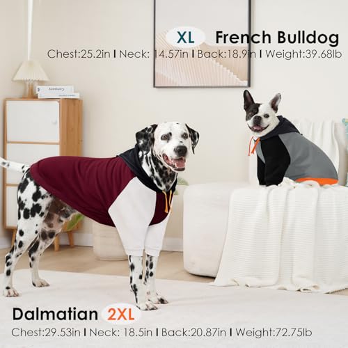 AOFITEE Extra Large Dog Hoodie, Basic Dog Hoodies for Fall Winter, Warm Hooded Dogs Sweater with Sleeves, Hooded Sweater for Boy Girl Dogs, Sweatshirt Pullover for Weimaraner, Golden Retriever - Image 6