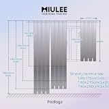 MIULEE Zasłony okienne z oczkami półprzezroczyste zielone szałwia 140 x 260