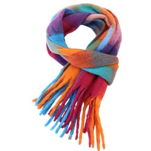 Women's Scarves Winter, Super Soft Scarf for Women Women's Cashmere Big Coloured Checked Scarf