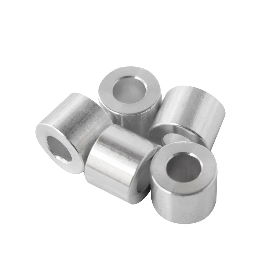 Aluminum Spacer 5/8" OD x 5/16" ID x Choose Your Length, Round Spacer Unthreaded Standoff Bushing Plain Finish, Fits Screws Bolts 5/16" or M8 by Metal Spacers Online (1/2" Length, 10 Pack)