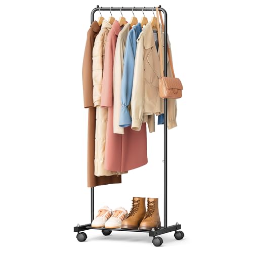 KIMBORA Small Clothing Rack with Wheels