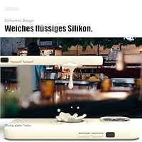 Zuvirelx Silikon Handyhülle für iPhone 13 Mini Hülle, Weiches Griff, Dünne, Minimalistisch, Stoßfest, rutschfest, Taschenpassend - Weiß – Ansicht 5