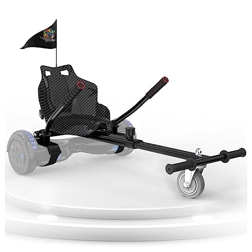 GeekMe Hoverboard Kart,siège d'hoverkart réglable Applicable au Scooter Auto-équilibré,Accessoires compatibles avec 6,5 '', 8 '', 8,5 ''et 10 '' d'hoverboard,Cadeau à la Mode pour Les Enfants