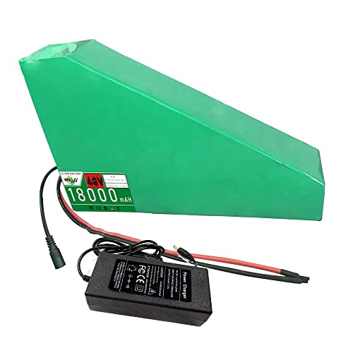 WILLQ 48 Volt Lithium Akku 48V 18Ah Ebike Akku 13S6P Li-Ion Akkupack mit 2A...