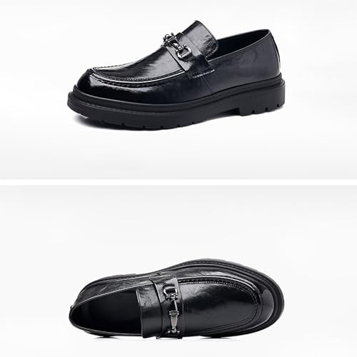 Genuine Leather Casual Business Men's Footwear Sole，Business Soft Sole Soft Rubber Sole Leather Beanie Shoes Anti-Slip Cow Leather Men's Shoes4