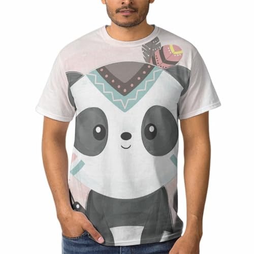 T-shirt panda aquarelle homme confort absolu contre la chaleur de l'été