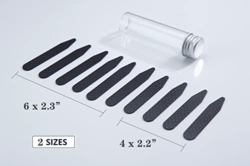 Cgelets Collar Stays For Men's Dress Shirts, Collar Stays Carbon Fiber Shirt Collar Inserts Shirt Collar Support With Bottle，Perfect Birthday Christmas Gift For Boyfriend And Dad #TOP1
