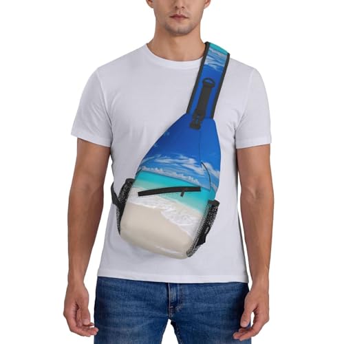 Mochila tipo bandolera cruzada para hombre negra miniatura 7