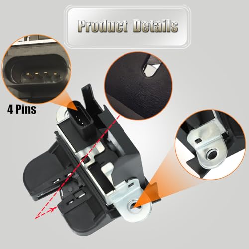 Tinjo 5M0827505E Tailgate Rear Trunk Latch Lock Block For 2010-2014 Volkswagen Jetta Sportwagen, 2008-2017 Volkswagen Tiguan, Rear Hatch Trunk Door Lock Actuator Motor 5M0827505E thumb #1