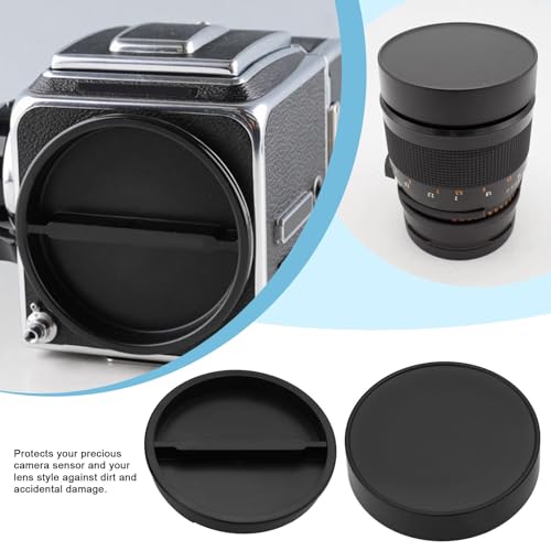 Kit de tapas protectoras para cámara: tapa frontal y trasera para cuerpo y lente, compatible con Hasselblad 500C, 500C/M, 501C, 501C/M, color negro miniatura 3