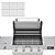 Monument Grills 97888 3-Pack Stainless Steel Cooking Grids for 4-Burner Grill 24633, 24367, 41847NG, 35633, 35633R, 35633G, 35633B, D405, D425, 17.7×28.3 Inch