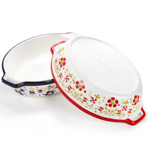 Peohud P-CERAMICBAKINGDISH-OVAL-3C 3 Pack Ceramic Baking Dishes, 50 Oz Large Casserole Dish For Oven, Oval Au Gratin Pans, Porcelain Bakeware Set Lasagna Pans thumb #3
