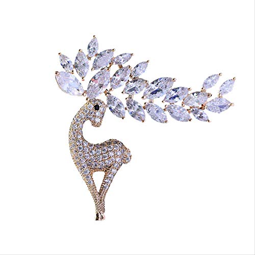 Broche corset zircon bicolore Fawcn épingle décorative accessoires électroplating