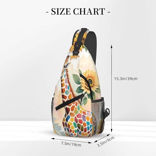 Dreamy Tiger Sunflower Crossbody Bags Cross Chest Bag Adjustable Sling Backpack for Women Men3