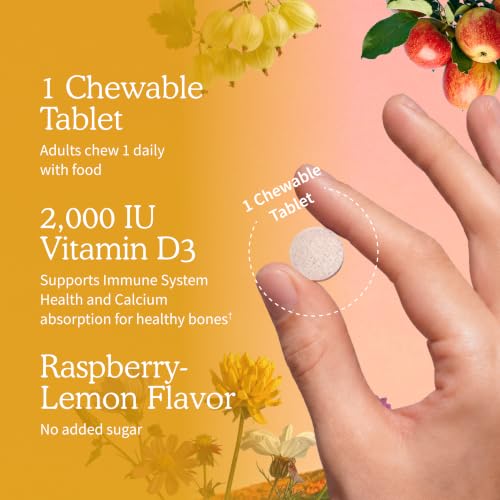 Garden of Life Organics Vegan D3 Chewables, Raspberry Lemon Flavored, 30ct - image 6