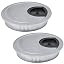 Matte Silver 2pcs