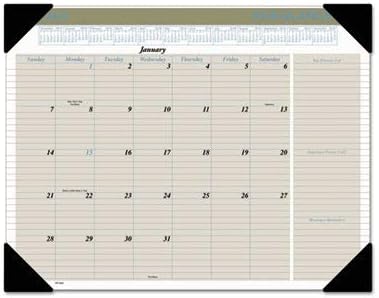AT-A-GLANCE Visual Organizer Recycled Executive Desk Pad, 22 x 17 Inches, Black, 2013 (HT1500-13)