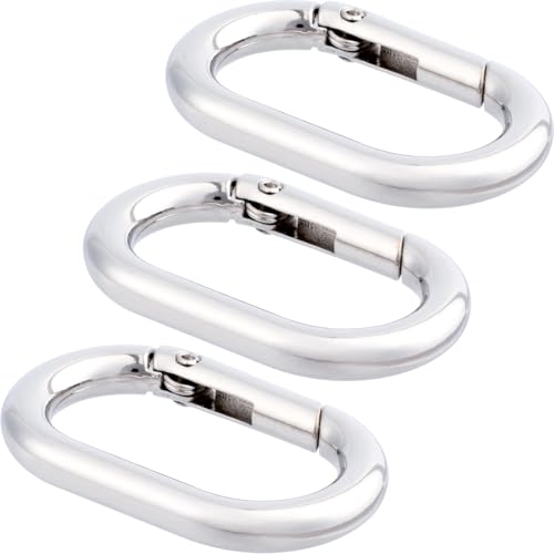 Image of Oval Spring Ring Clips, Metal Keyring Purse Clip