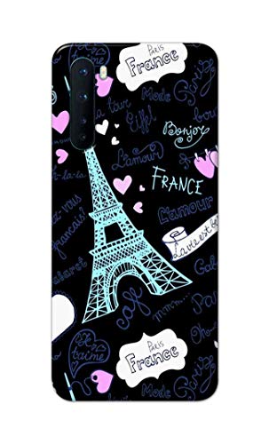 Image of PRINTFIDAA Lovers Famous Place Eiffel Tower in Paris Printed Designer Hard Back Case Cover for OnePlus NORD (2020 Model), OnePlus Z -(SF) MVN1003