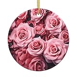 Utilisation polyvalente : la forme ronde imprimée bouton de rose Misato est non seulement adaptée pour Noël, mais aussi pour les anniversaires, les fêtes d'anniversaire et d'autres occasions, ajoutant des accents décoratifs à différents moments joyeux.