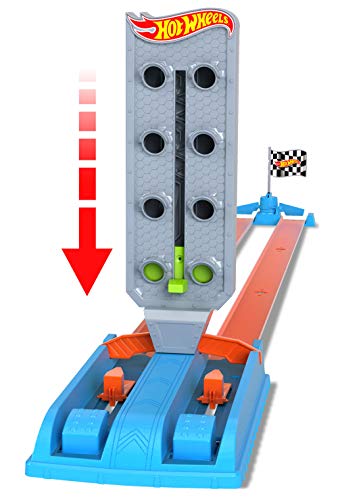 Image of Hot Wheels Dragstrip Champion Playset with One 1:64 Scale Toy Car, Track Set Includes Launcher, Start Gate and Winning Flag​​